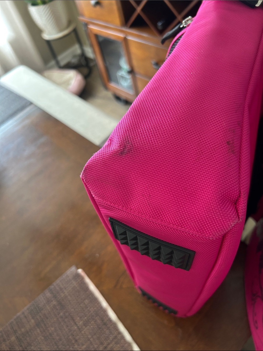 Magenta Floral Laptop Messenger Bag for Women - Picture 10 of 10